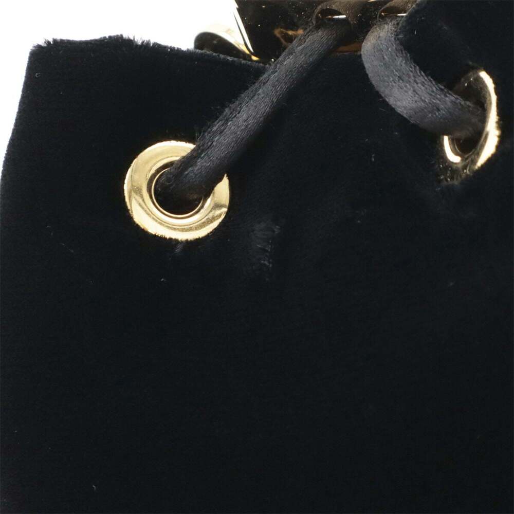 PRADA Triangle Velvet Mini Pouch Multi-Pouch Chain Shoulder Bag NERO Black 1N... - Picture 5 of 6